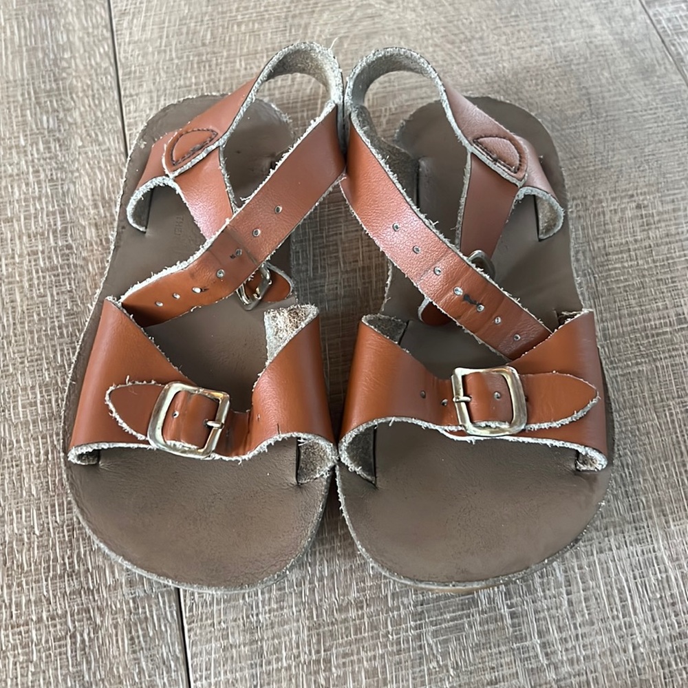 Brown Leather Sun San Boys Sandal